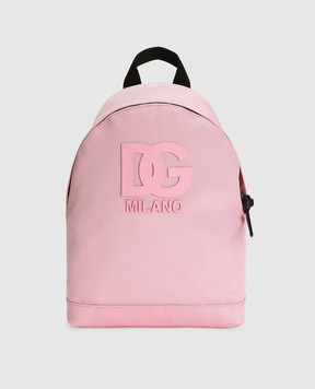 Dolce&Gabbana Детский розовый рюкзак с монограммой DG EM0147AU927