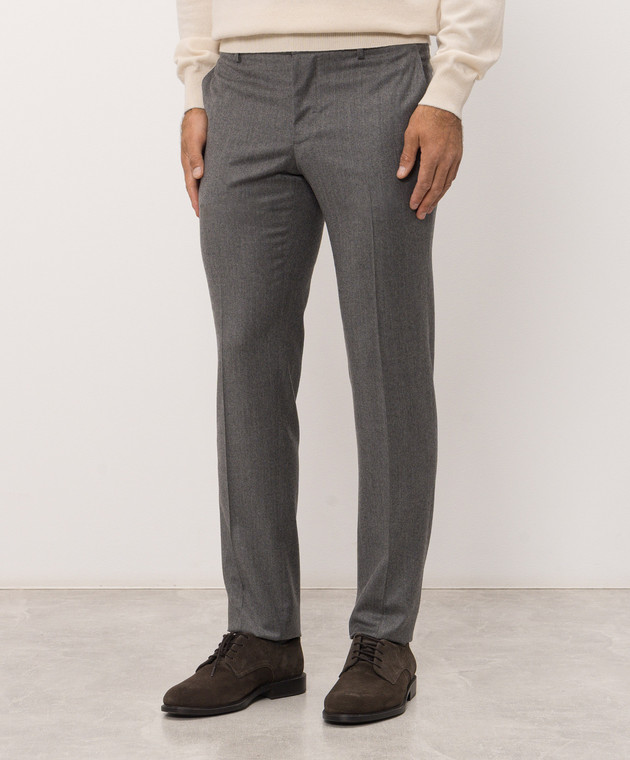 Bertolo Cashmere Сірі штани 000305001391 зображення 3