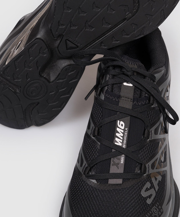 Maison Margiela MM6 Чорні кросівки з принтом логотипа SH1WS0020P6303 зображення 5