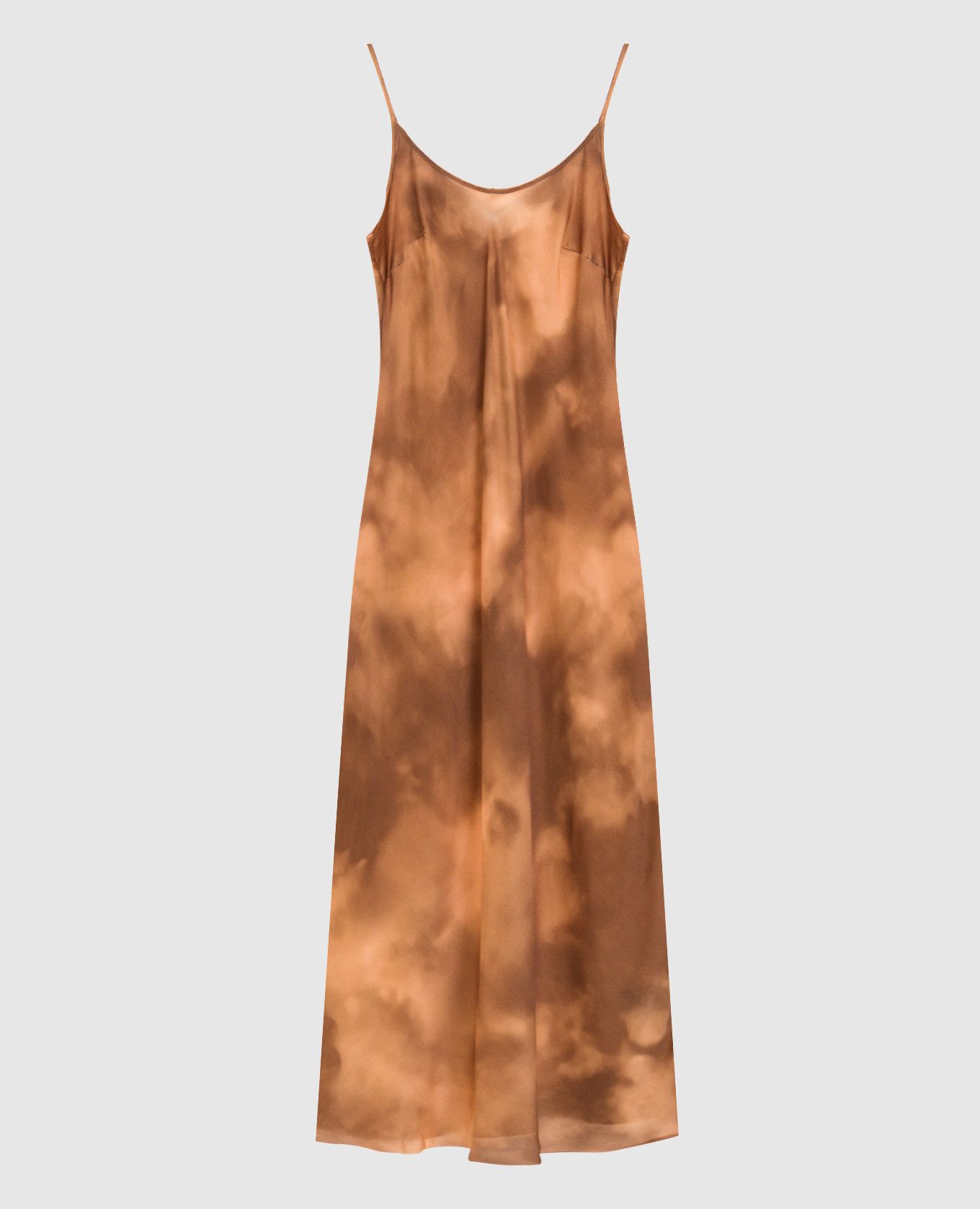 Коричнева сукня в принт