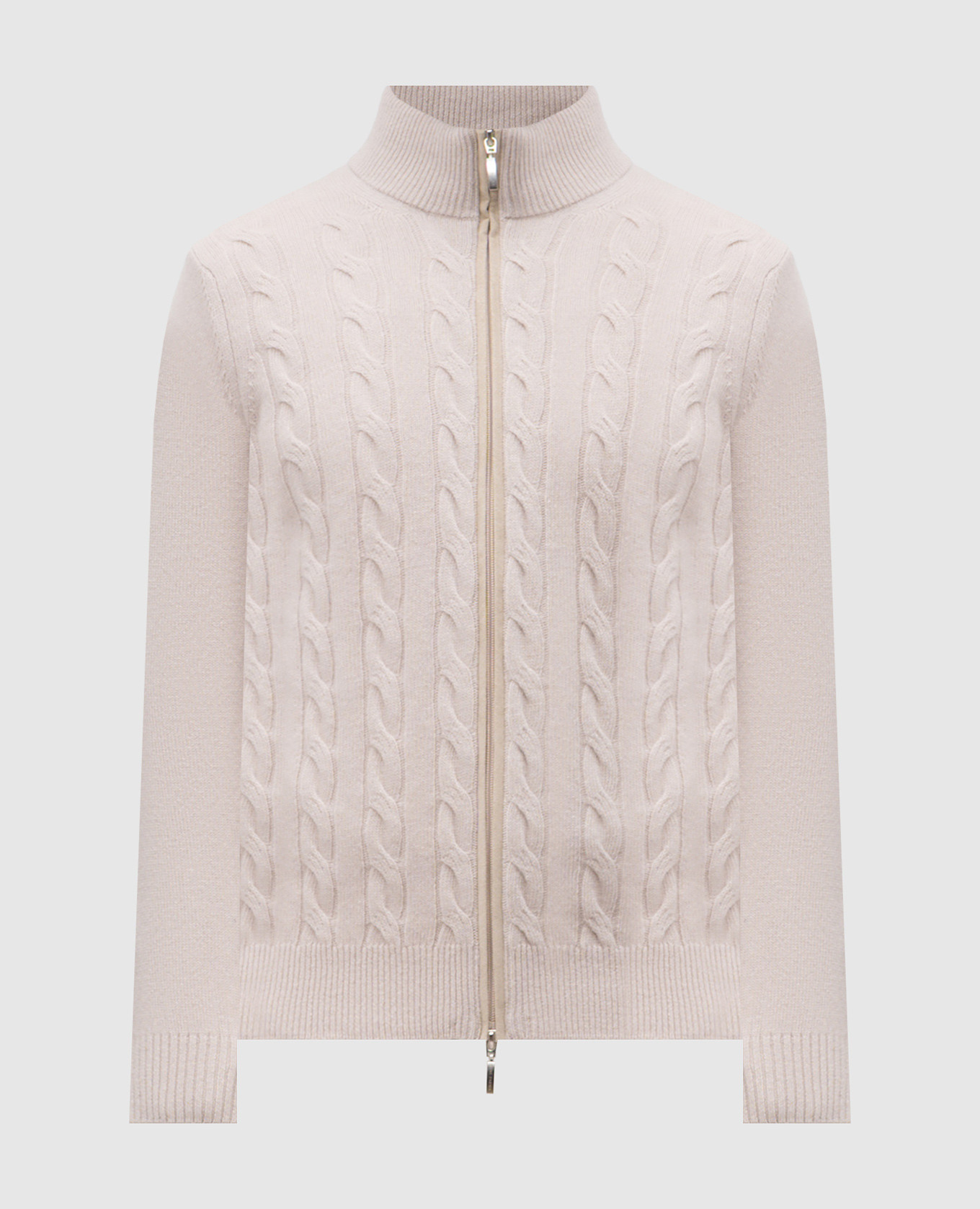 

Бежевый кардиган из шерсти и кашемира в узор, Кардиганы