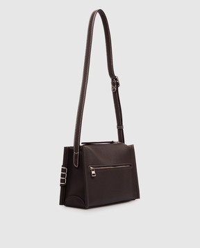 JW Anderson Коричневая кожаная сумка кросс-боди Loafer HB0767LA0410w