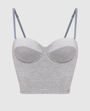 Twinset Серый меланжевый топ-бюстье 261AP2144
