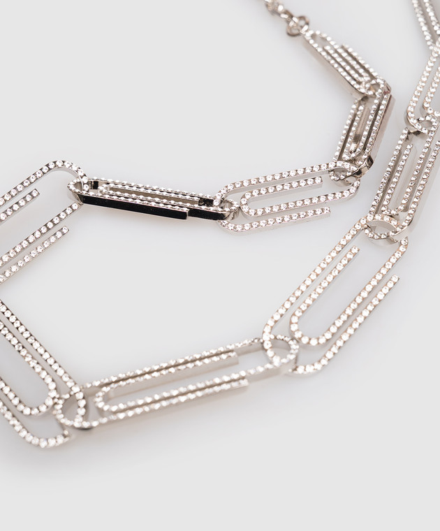 Off-White кольє Paperclip з кристалами OWOB148S26MET001 зображення 3