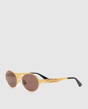 Bottega Veneta Золотисті сонцезахисні окуляри Dash 872418V4450