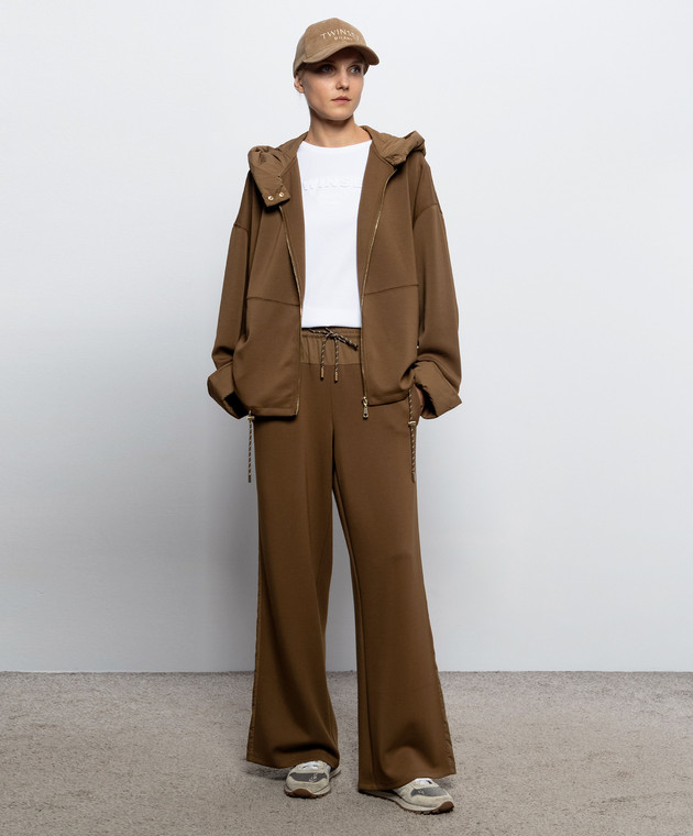Twinset Коричневая спортивная куртка 262LI2LAA изображение 2
