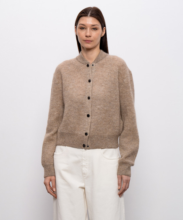 Brunello Cucinelli Бежевий кардиган з вовною MGG270506P зображення 3