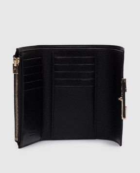 Tom Ford Черный кожаный портмоне AUBE с монограммой S0532LGO033P