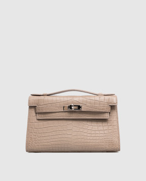 Babe Pay Pls Бежевая сумка кросс-боди из кожи крокодила 200321SMK