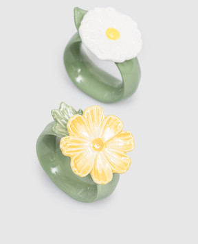 EDG Набір керамічних кілець для серветок з квіткою 7800393A120n