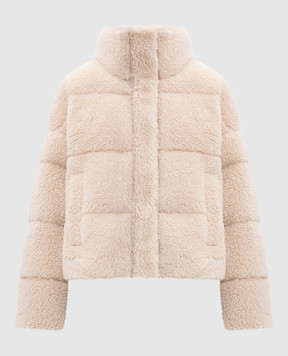 Max Mara Weekend Бежевая пуховая куртка ALFREDO с шерстью ALFREDO