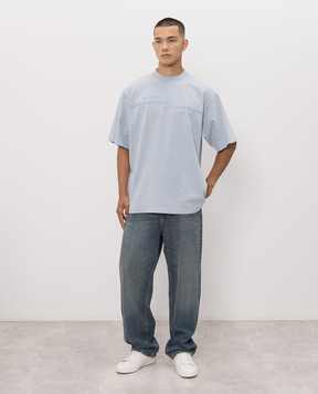 Alexander Wang Блакитна футболка з принтом логотипа UCC3261926m
