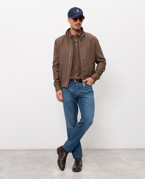 Brunello Cucinelli Синие джинсы с вышивкой эмблемы ME645D3210