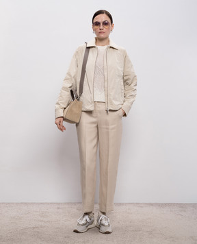 Peserico Бежева куртка з ланцюжком моніль A251326953B