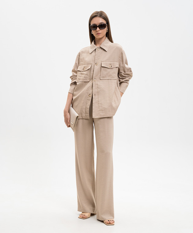 Dondup Бежевая рубашка DC494IF0049DXXX изображение 2