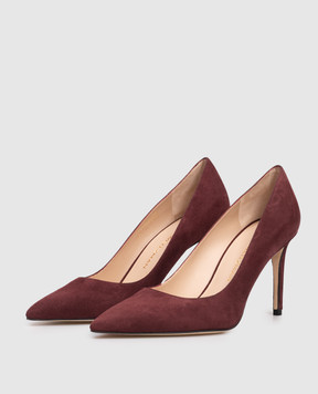 Stuart Weitzman Бордові замшеві туфлі POWER SJ948