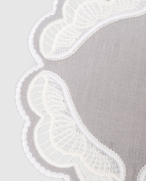 Truffle Bee Серая подставка для чашек Oyster из льна LC01C11S6