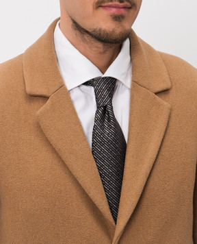 Stefano Ricci Чорна краватка із шовку з люрексом CCX56004A