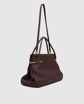 Givenchy Бордова шкіряна сумка-тоут PINCH з логотипом BB5157B2DG