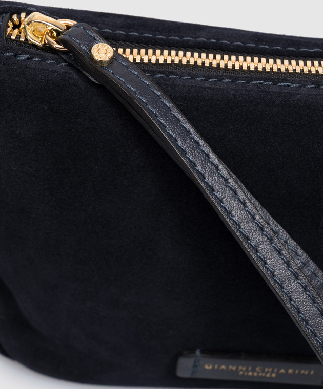 Gianni Chiarini Синяя замшевая сумка кросс-боди Nora BS10224CMPL изображение 4