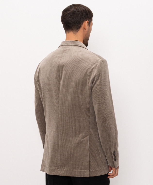 Brunello Cucinelli Коричневий вельветовий піджак MY4997BBDH зображення 4