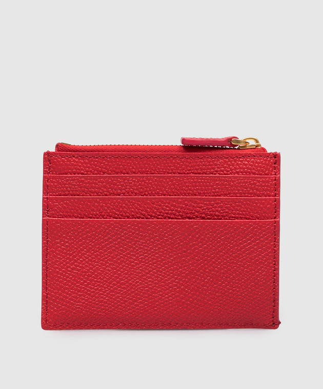 Valentino Червоний шкіряний картхолдер VLogo 9W2P0AK9SNP зображення 2