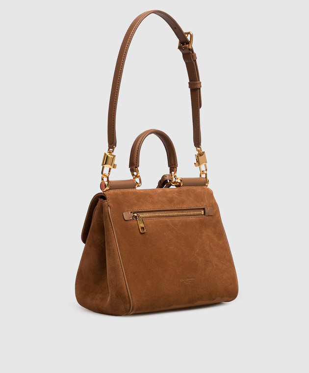 Dolce&Gabbana Коричнева замшева сумка My Sicily BB7781BO903 зображення 3