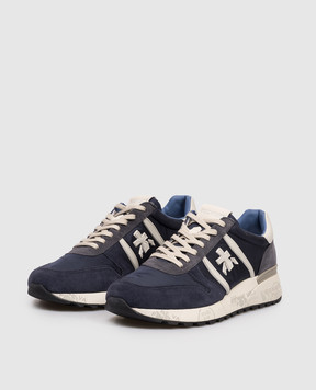 Premiata Синие комбинированные кроссовки Lander LANDER