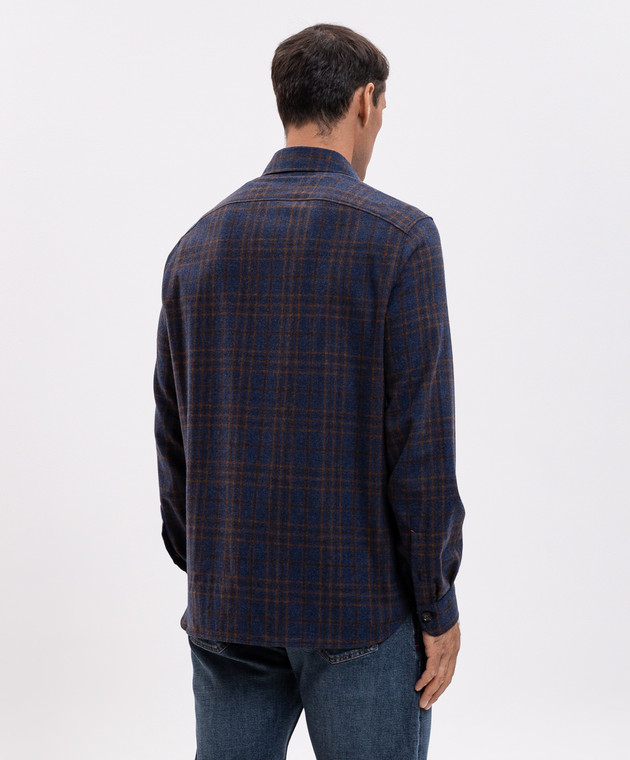 ISAIA Синяя рубашка в клеточку OSH00921168 изображение 4