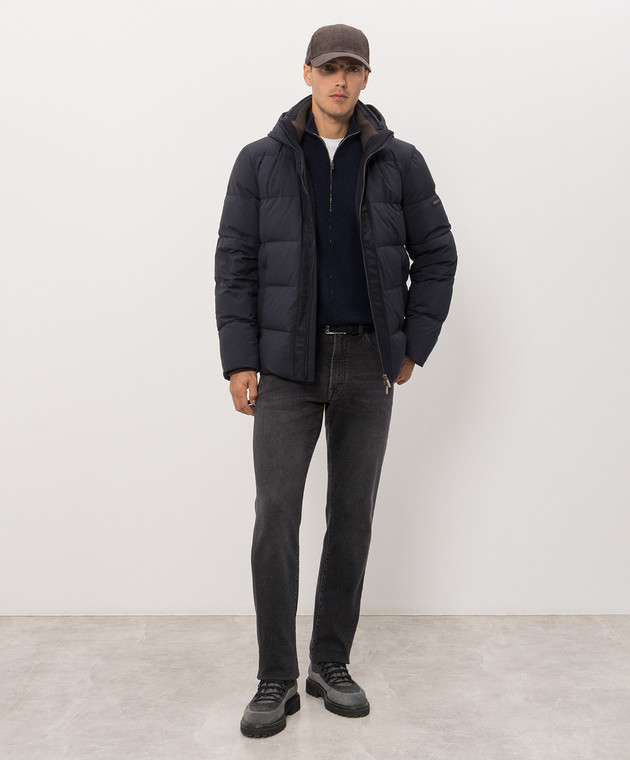 Cashmere&Whiskey Синій кардиган з кашеміру MU867A1312525R зображення 2
