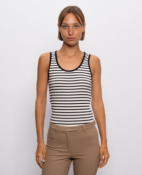 Max Mara Weekend Майка MULTIK цвета айвори в рубчик WKDMULTIK