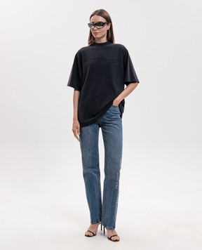 Alexander Wang Черная футболка с принтом логотипа UCC3261926w