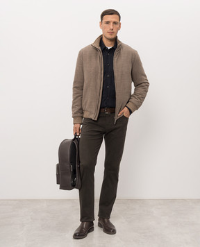 Kiton Синя сорочка з вовни UMCBUBAK0141I