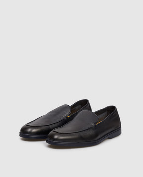 Doucal's Сині шкіряні лофери з логотипом DU3413NWMAUY054