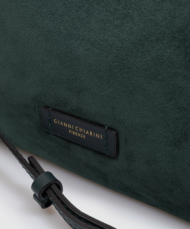 Gianni Chiarini Зеленая замшевая сумка Nora BS10225CMPL изображение 4