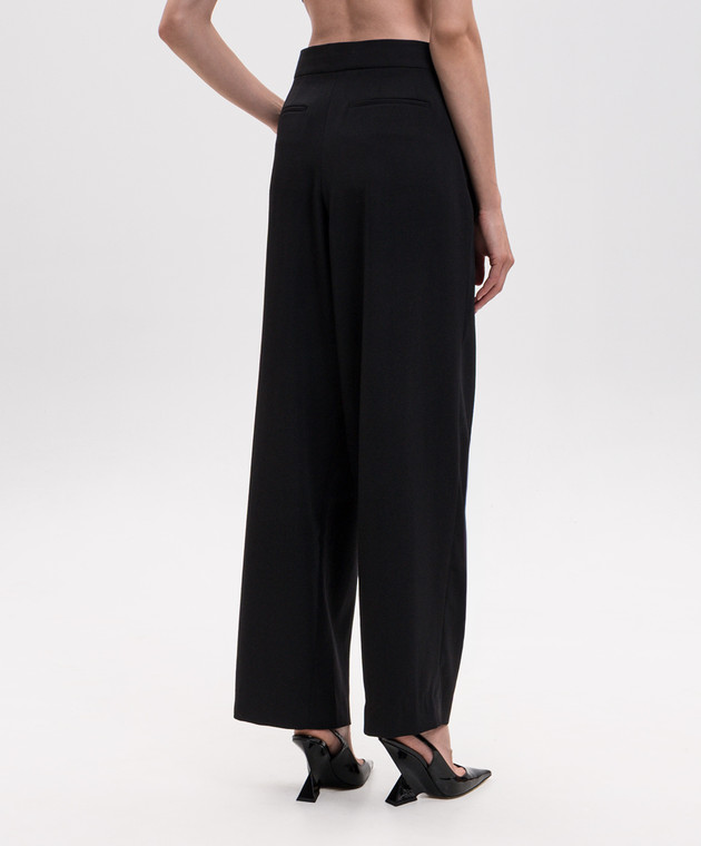 Balmain Черные брюки из шерсти прямого кроя HF1PO170WC09 изображение 4