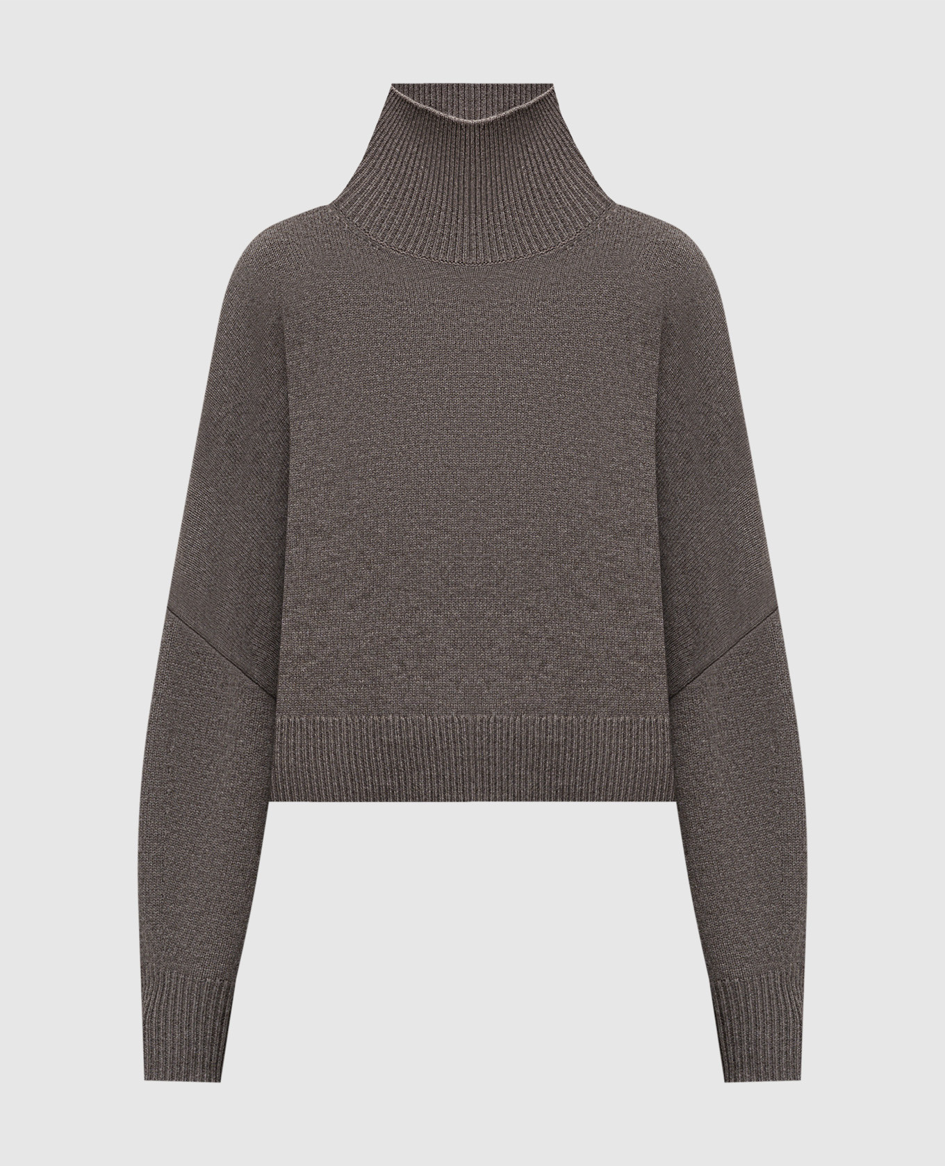 Коричневый свитер LUKE из шерсти мериноса и кашемира