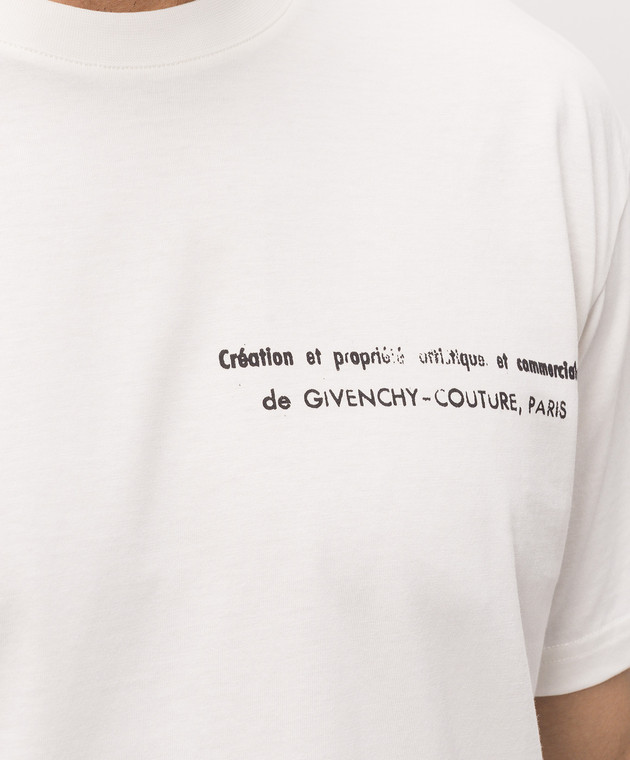 Givenchy Футболка кольору айворі з принтом BM71NK3YUE зображення 5