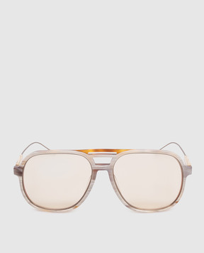 Brunello Cucinelli Солнцезащитные очки Sartorial Sunset с гравировкой монограммы MOCMULTS38