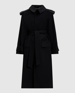 Victoria Beckham Черный тренч Philippa 1426WCT005793E