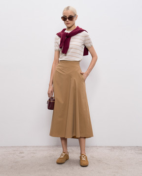 Max Mara Weekend Коричневая юбка миди ZATTERA WKDZATTERA