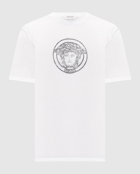 Versace Біла футболка з емблемою Medusa 10264521A18773