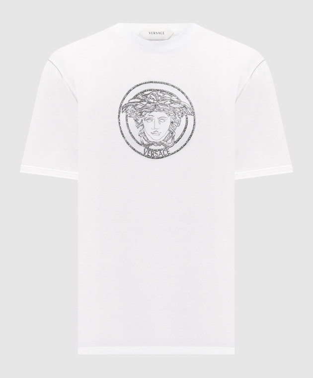 Versace Белая футболка с логотипом Medusa 10264521A18773