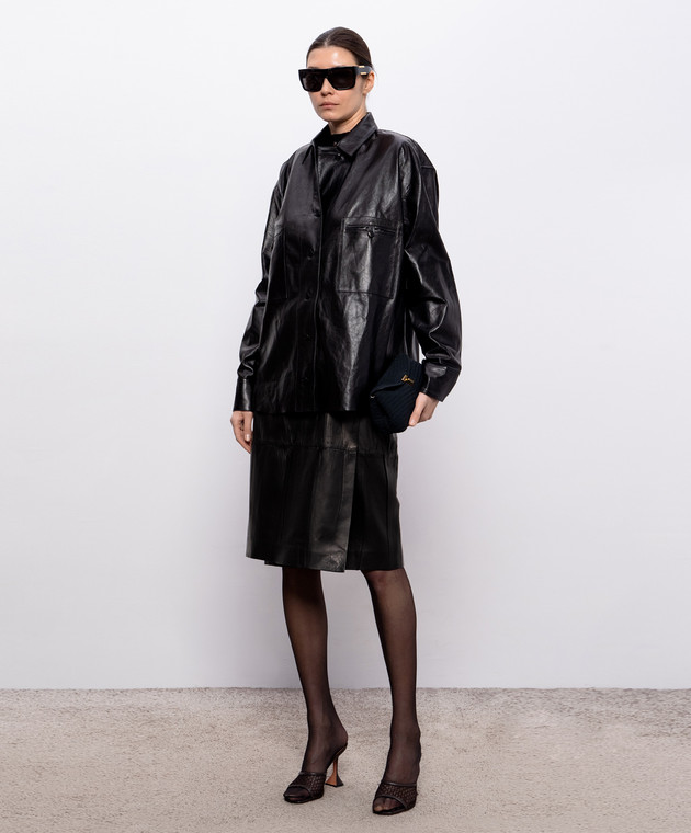 Nissa Черное боди из кружева с цветочной аппликацией BODY16528 изображение 2