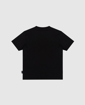 Palm Angels Дитяча чорна футболка з брендовим принтом PBAA003S26JER008