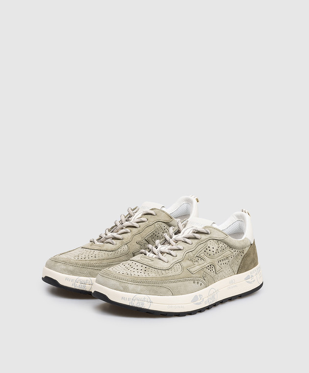 Premiata Замшеві кросівки NOUS кольору хакі NOUS зображення 2