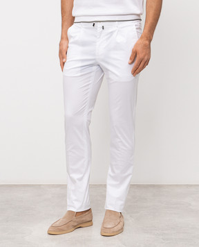 Stefano Ricci Білі штани з логотипом M1T6100021PACT1Q