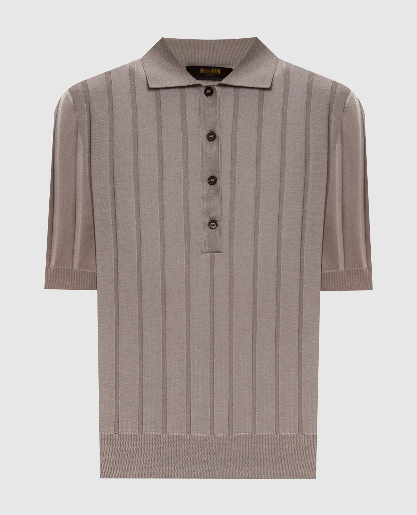 Бежевое поло RIGEL из шерсти