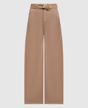 Twinset Бежевые джинсы с поясом 261TP2161