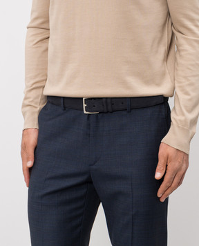 Orciani Синій ремінь з нубуку з логотипом U08279ANAB